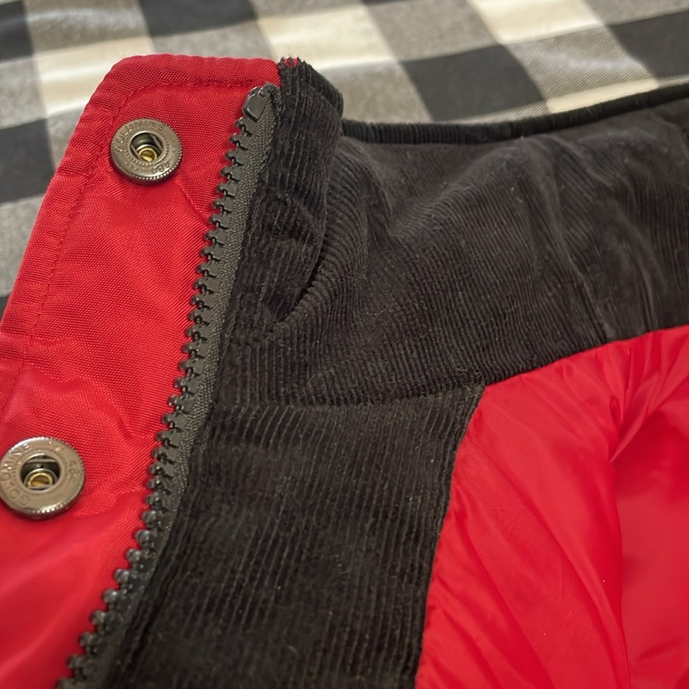Eddie Bauer Red Black Buffalo Checkered Quilted Puffer Vest Size Medium Pockets - Picture 9 of 15